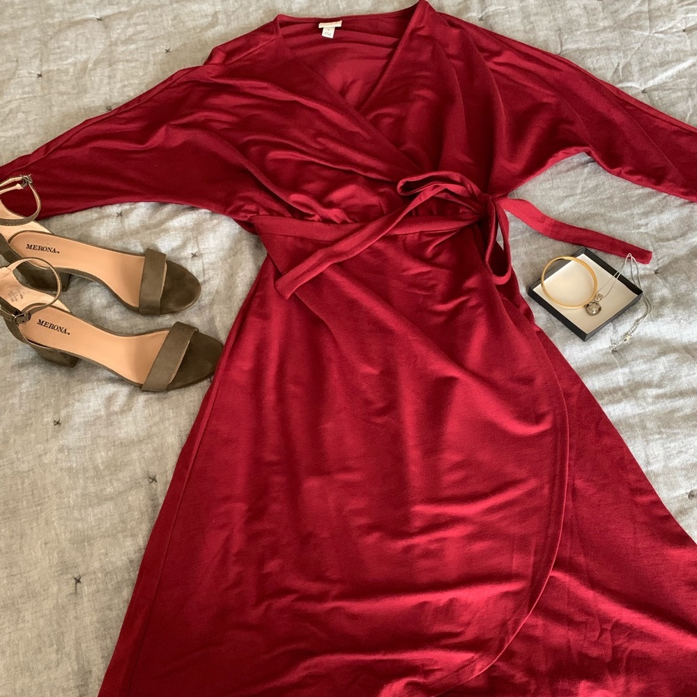 A New Day Crimson Wrap Dress